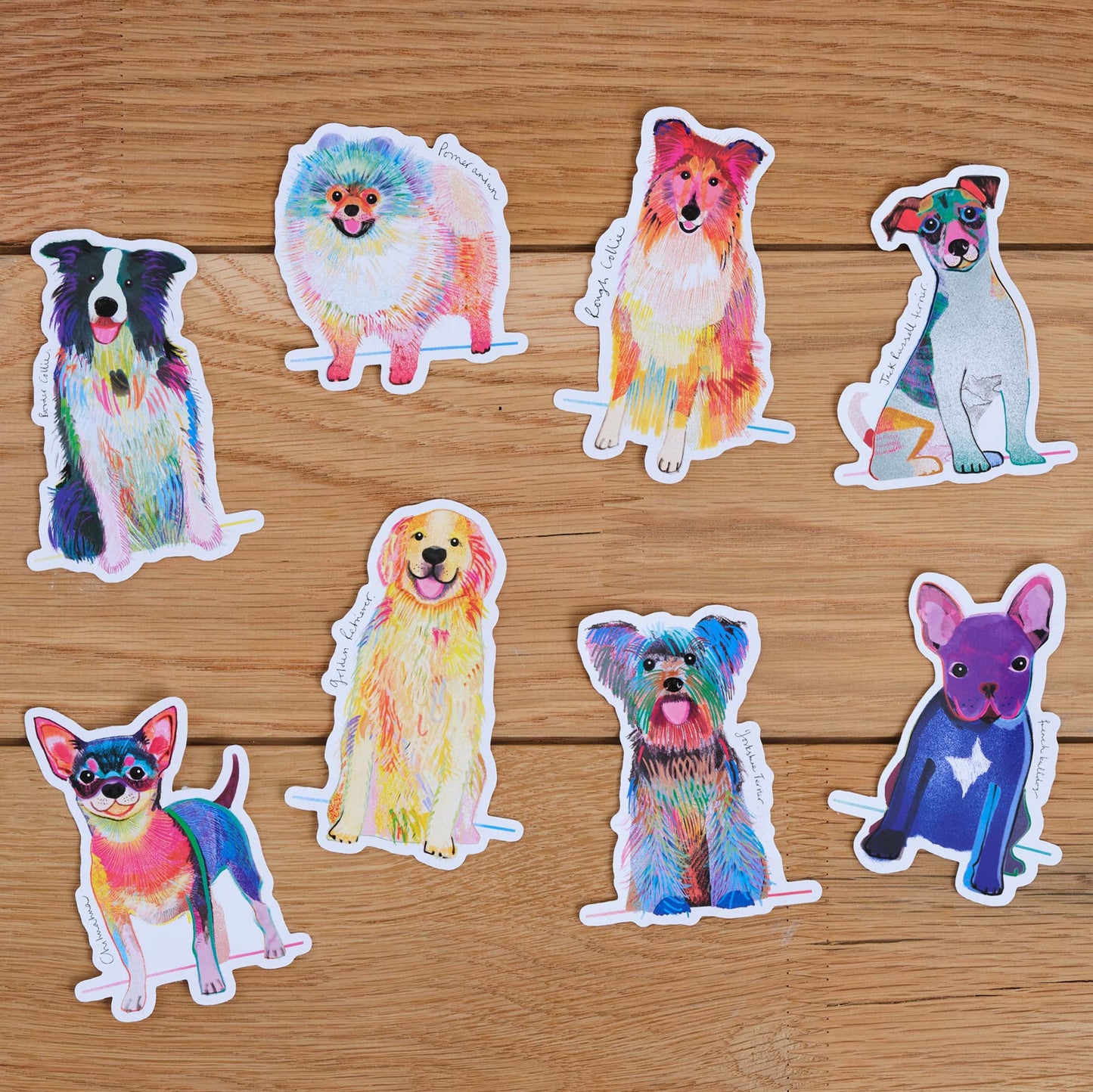 Golden Retreiver Dog Sticker, I DREW DOGS, Dog Stickers, Dog Gifts