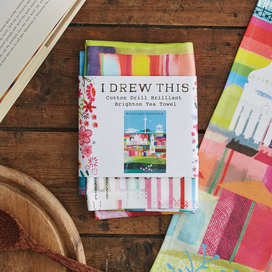 BRILLIANT BRIGHTON TEA TOWEL, BTTWL009