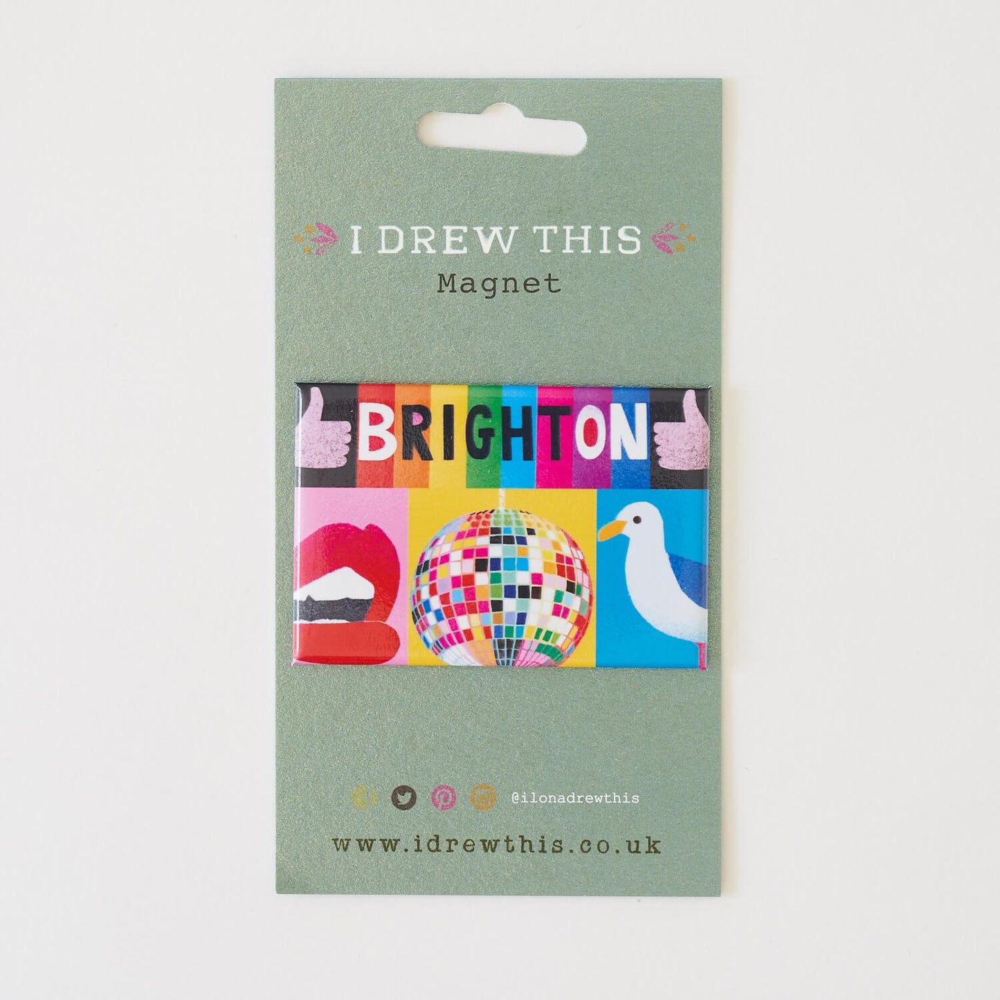 BRIGHTON RAINBOW FRIDGE MAGNET, BMAG015
