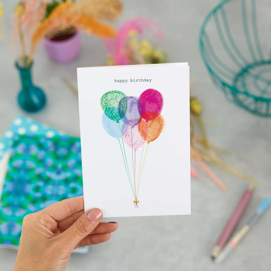 HAPPY BIRTHDAY BALLOONS CARD