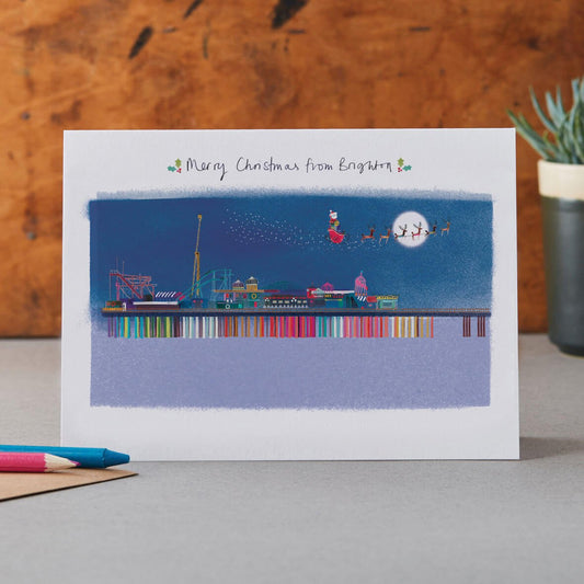 CHRISTMAS CARD PALACE PIER BRIGHTON