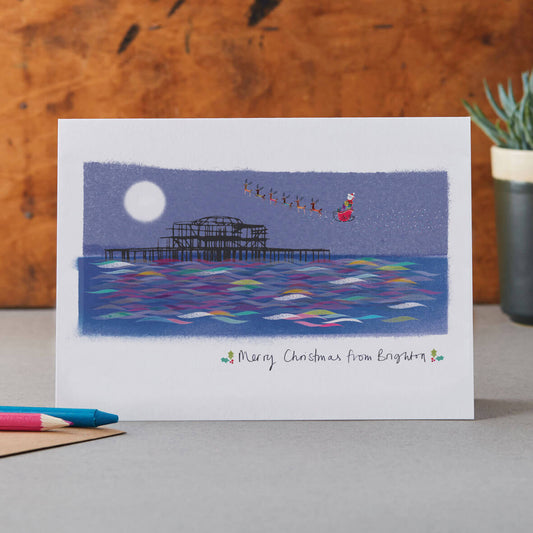 CHRISTMAS CARD WEST PIER BRIGHTON