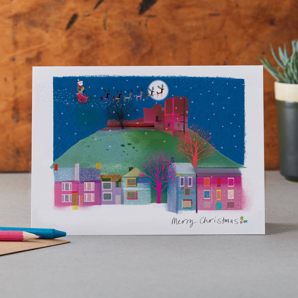 CHRISTMAS CARD LEWES CASTLE