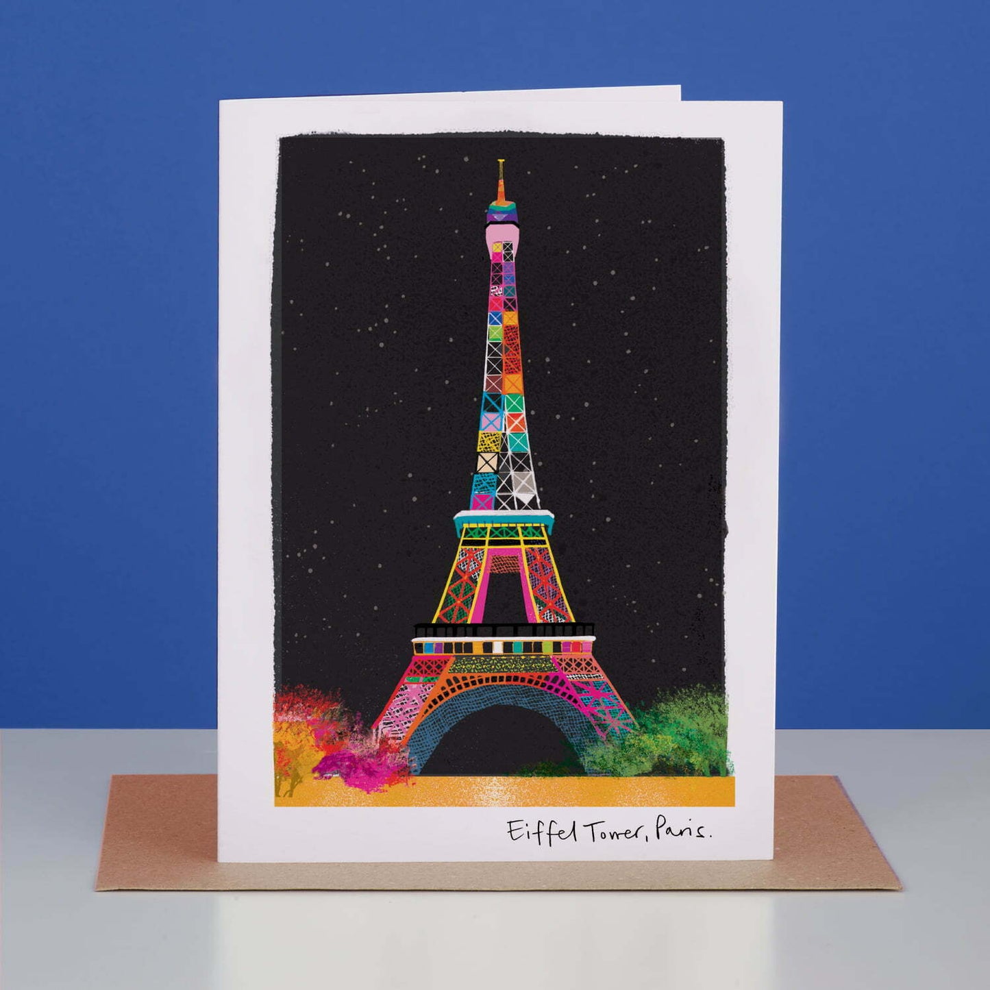 EIFFEL TOWER AT NIGHT CARD