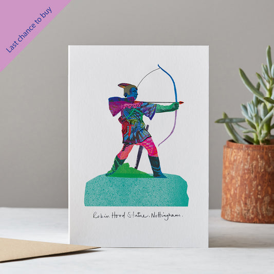 ROBIN HOOD STATUE NOTTINGHAM CARD