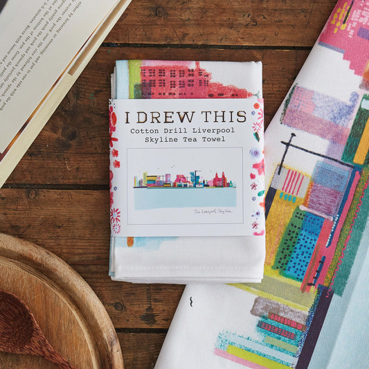 THE LIVERPOOL SKYLINE TEA TOWEL, LMTTWL023