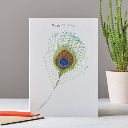 HAPPY BIRTHDAY PEACOCK CARD