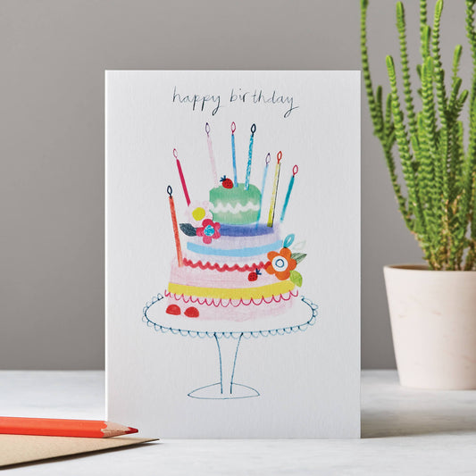 HAPPY BIRTHDAY PARTY CAKE CARD
