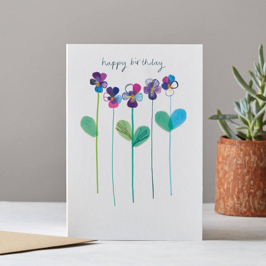 HAPPY BIRTHDAY VIOLETS CARD