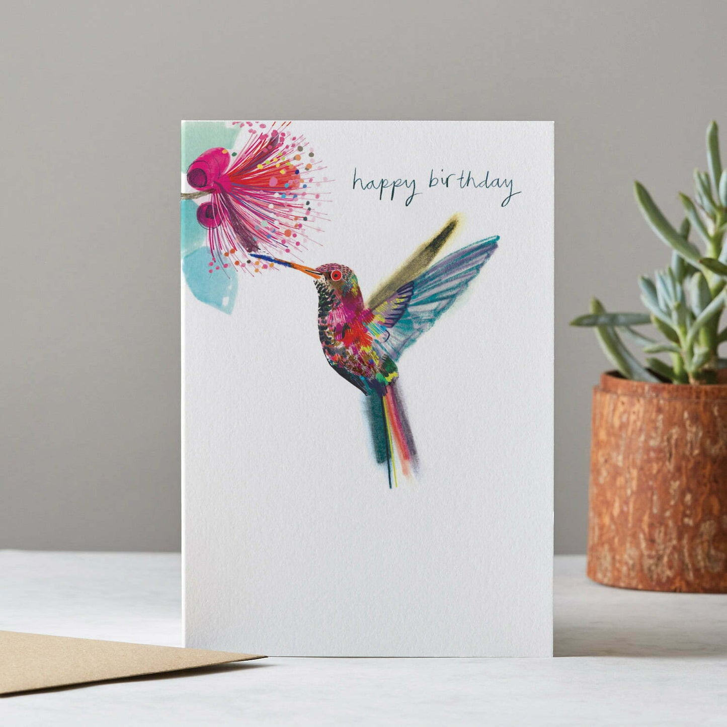 HAPPY BIRTHDAY HUMMINGBIRD CARD