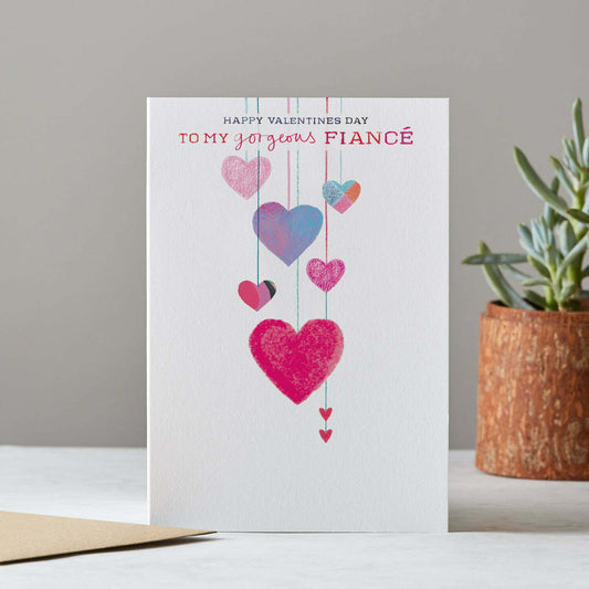 HAPPY VALENTINES FIANCE CARD