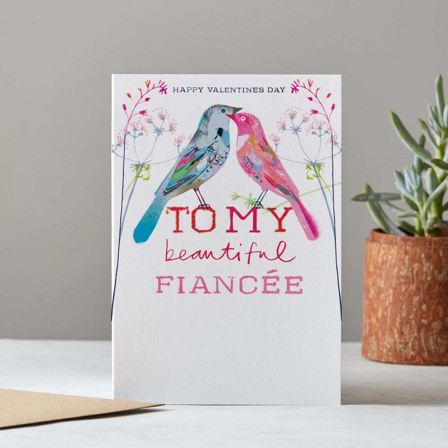 HAPPY VALENTINES FIANCEE CARD