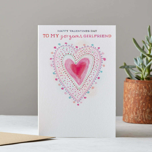 HAPPY VALENTINES GORGEOUS GIRLFRIEND CARD