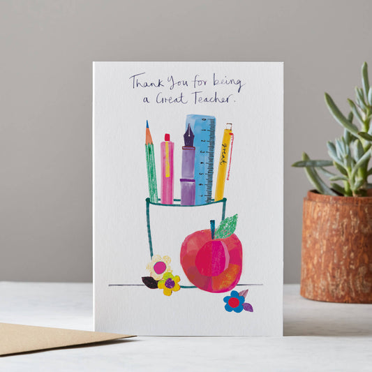 THANK YOU FOR BEING A GREAT TEACHER CARD