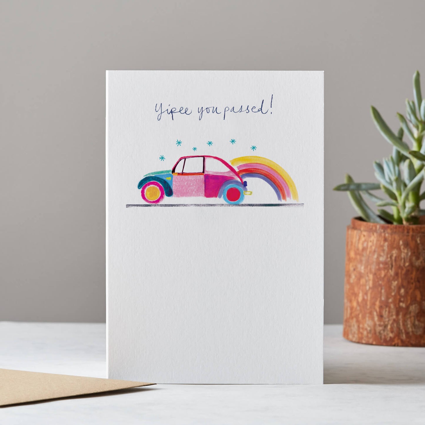 YIPEE, YOU PASSED DRIVING TEST CARD