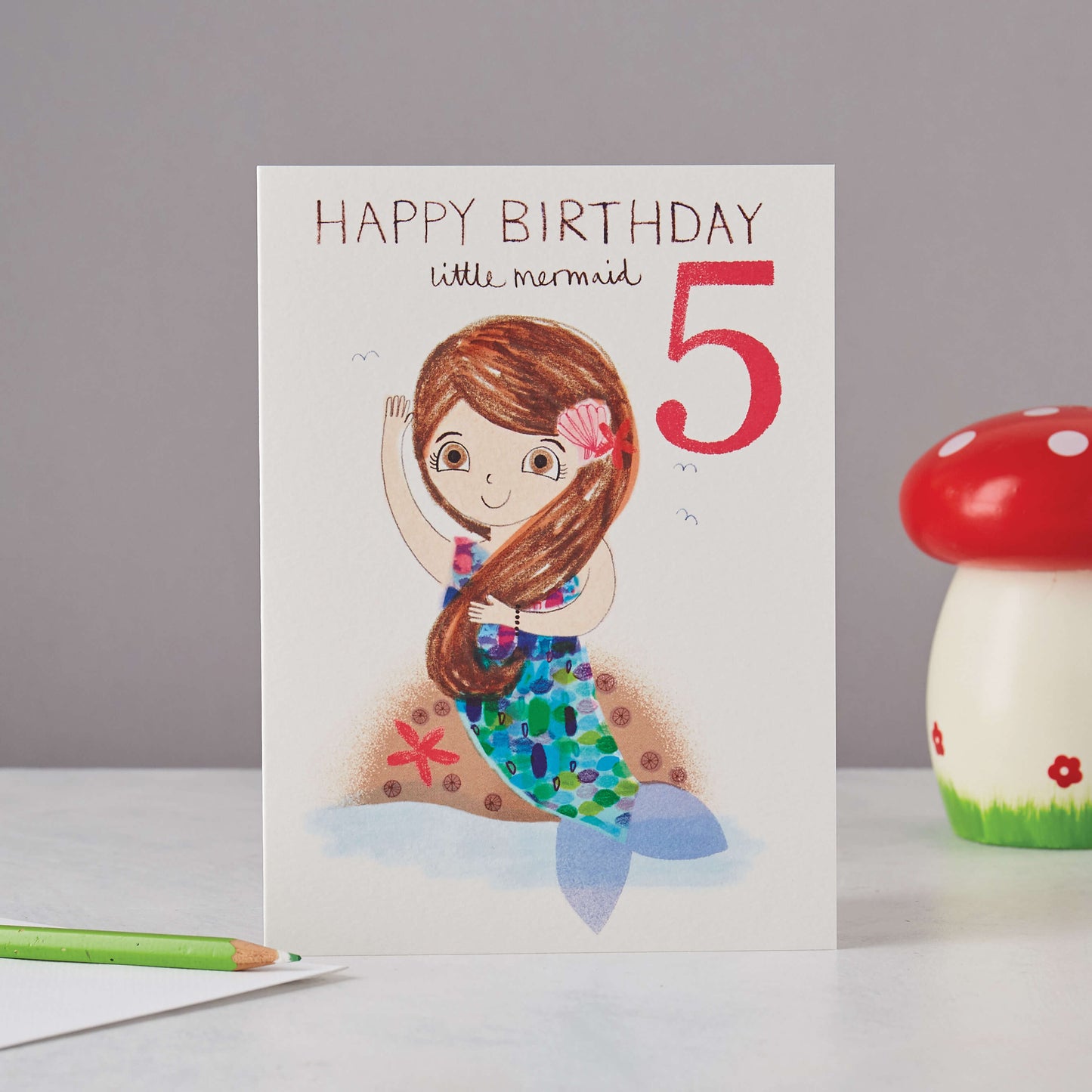 AGE 5 MERMAID CARD