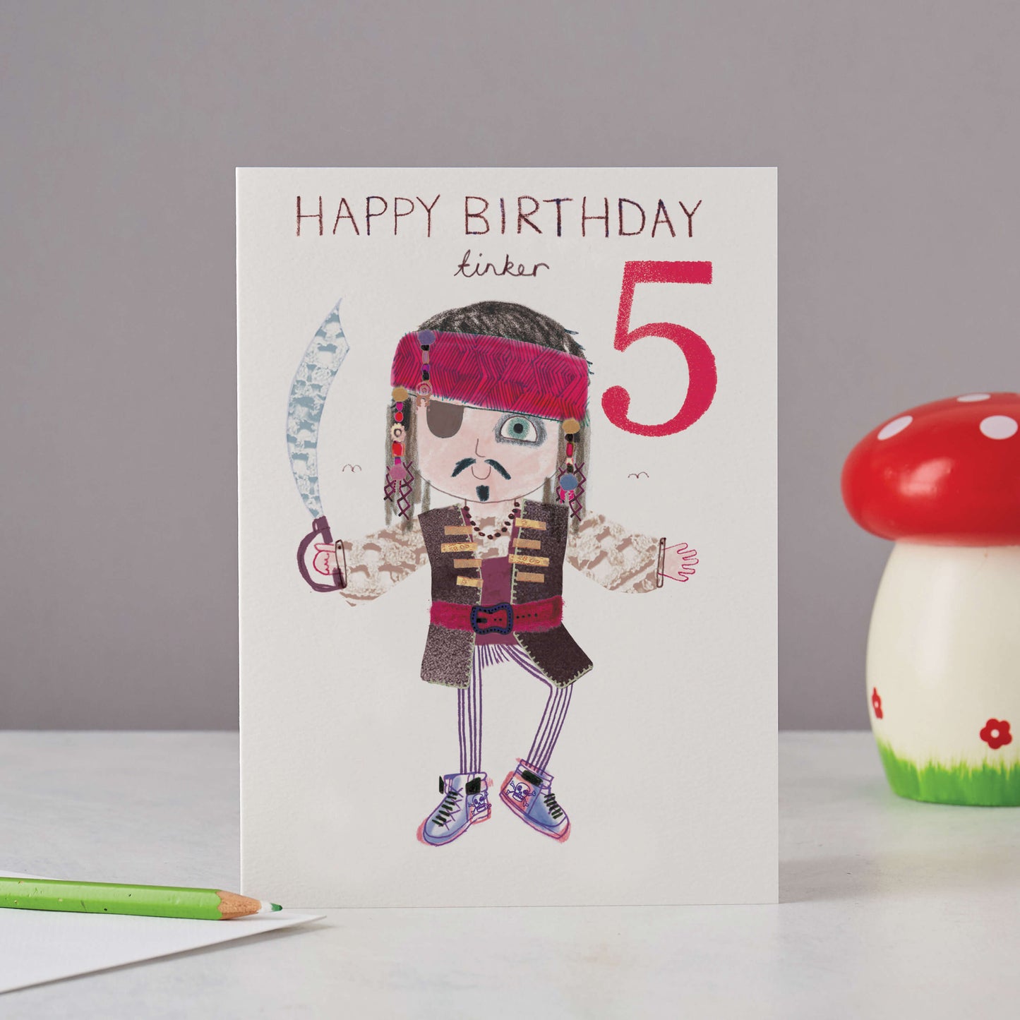 AGE 5 PIRATE CARD