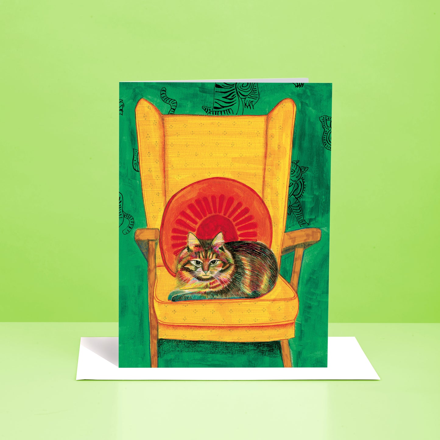 Chair Cat greetings card