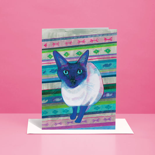 Siamese Cat Greetings Card