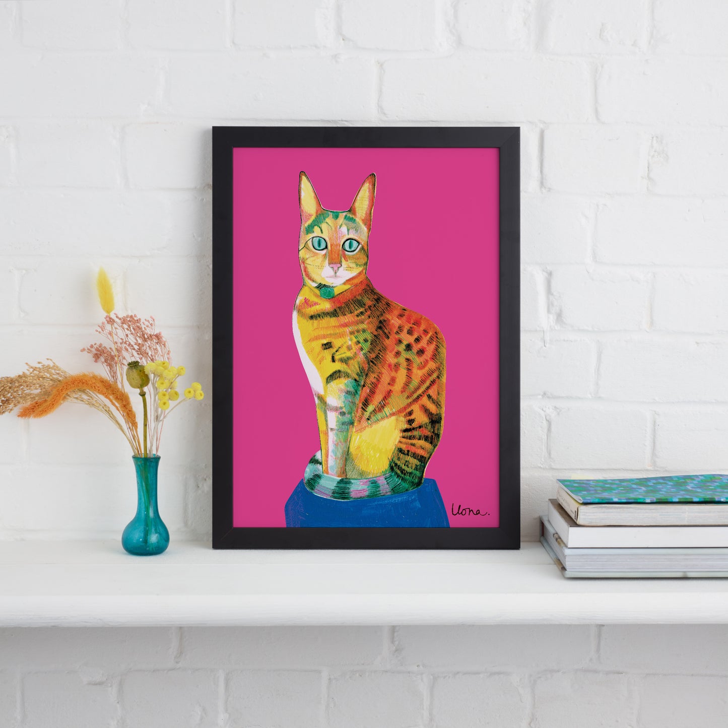 Pink Cat Print