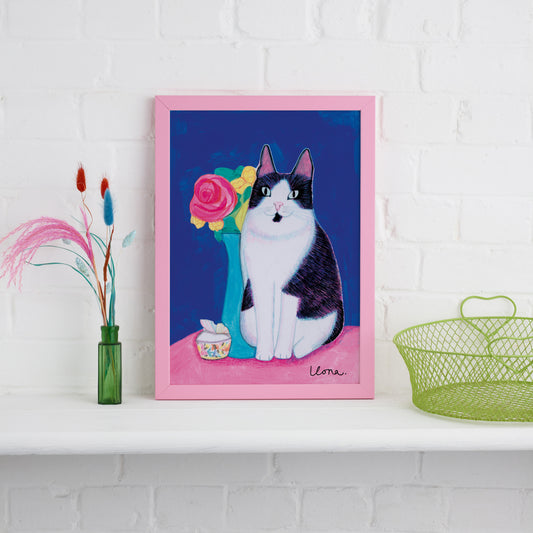 Cat with Vase Print