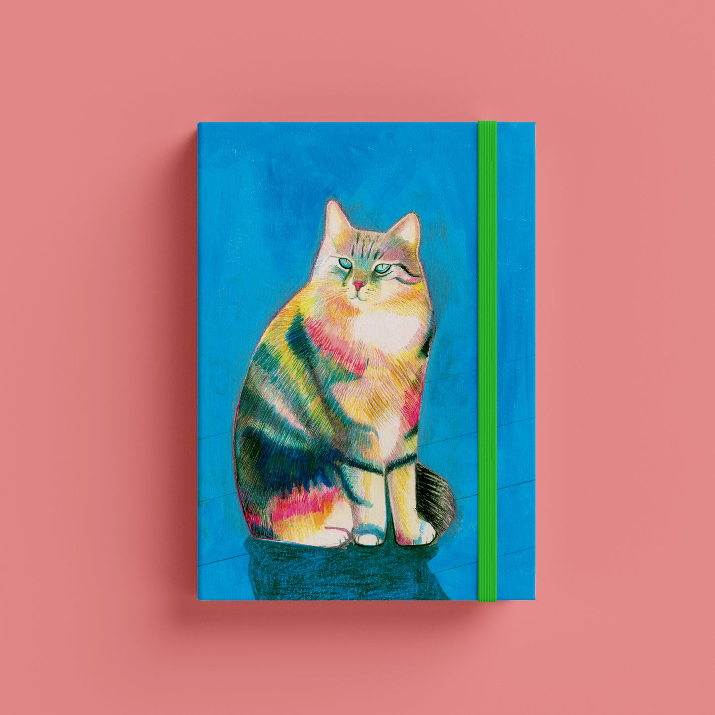 Blue Narla Cat A5 Soft Cover Notebook