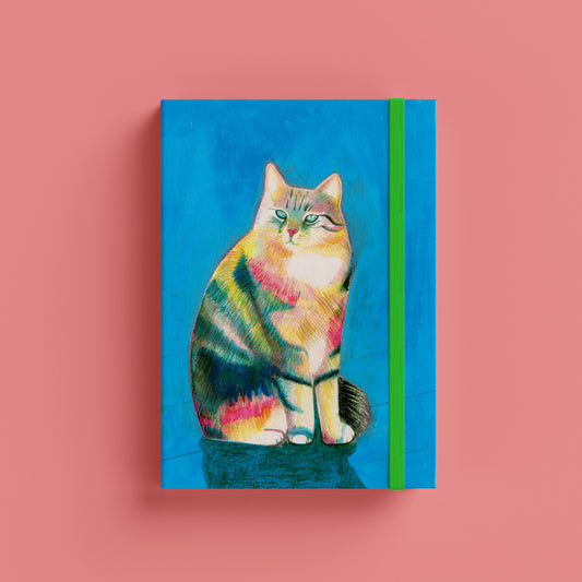 Blue Narla Cat A5 Soft Cover Notebook