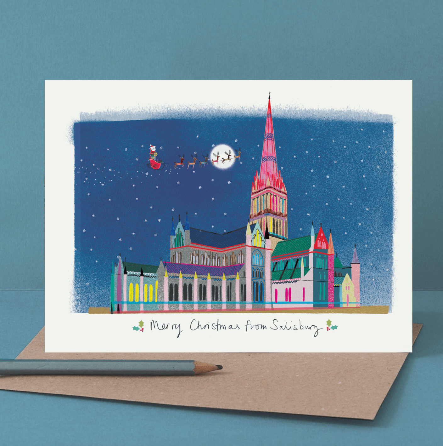 CHRISTMAS SALISBURY CATHEDRAL CARD