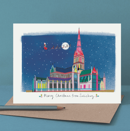 CHRISTMAS SALISBURY CATHEDRAL CARD