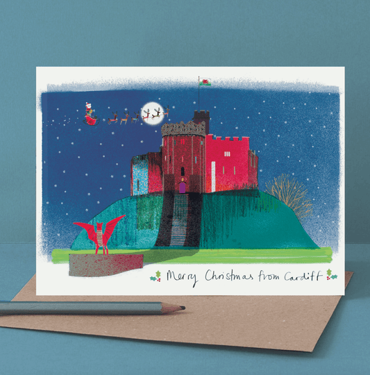 CHRISTMAS CARDIFF CASTLE CARD