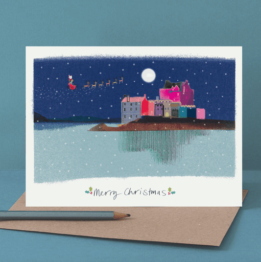 CHRISTMAS EILEAN DONAN CASTLE CARD