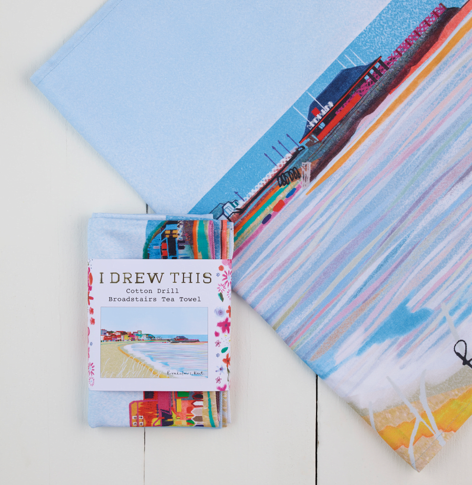 BROADSTAIRS JETTY TEA TOWEL, LMTTWL227