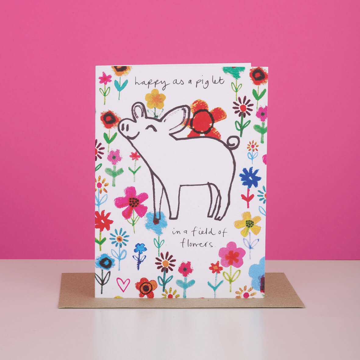 HAPPY PIGLET BIRTHDAY CARD