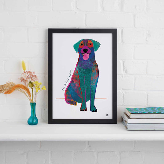 BLACK LABRADOR PRINT, WFP022