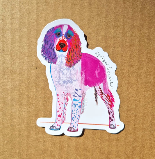 Springer Spaniel Dog Sticker, I DREW DOGS, Dog Stickers, Dog Gifts