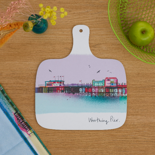DOUBLE SIDED WORTHING PIER & DOME CHOPPING BOARD