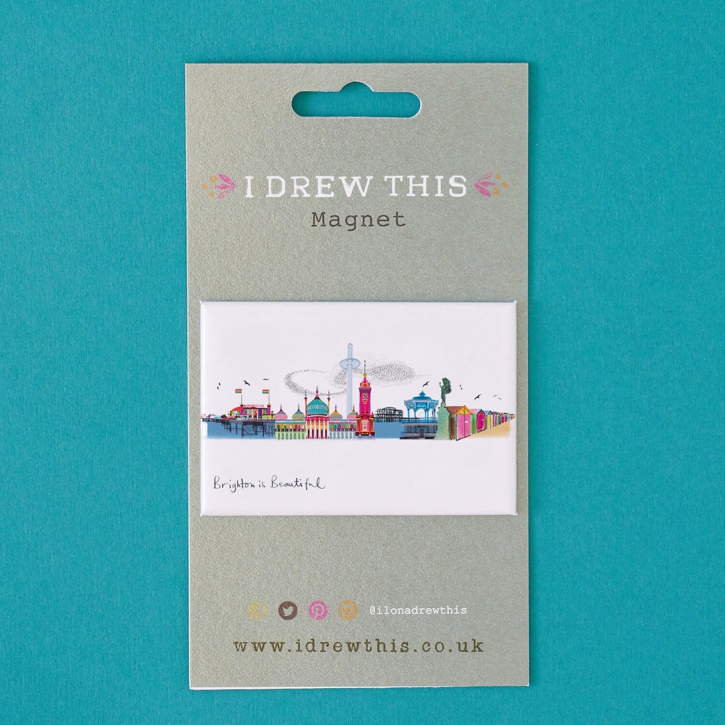 BRIGHTON IS BEAUTIFUL FRIDGE MAGNET (Panoramic), LMAG095