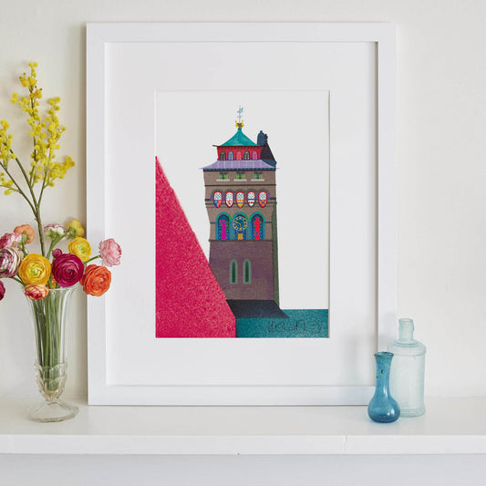 CARDIFF CLOCK TOWER PRINT