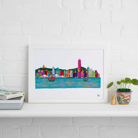 HONG KONG SKYLINE PRINT