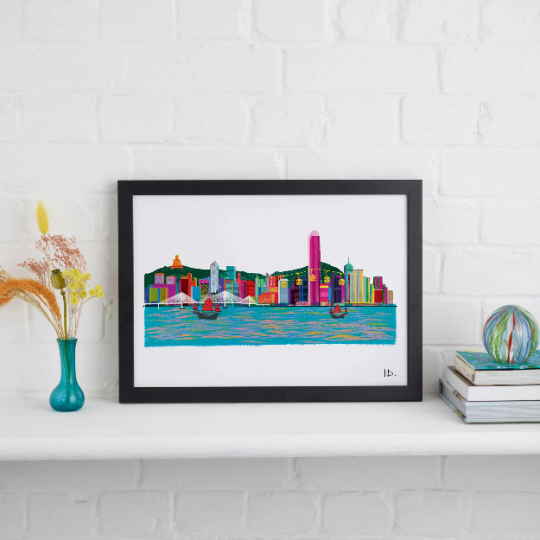 HONG KONG SKYLINE PRINT