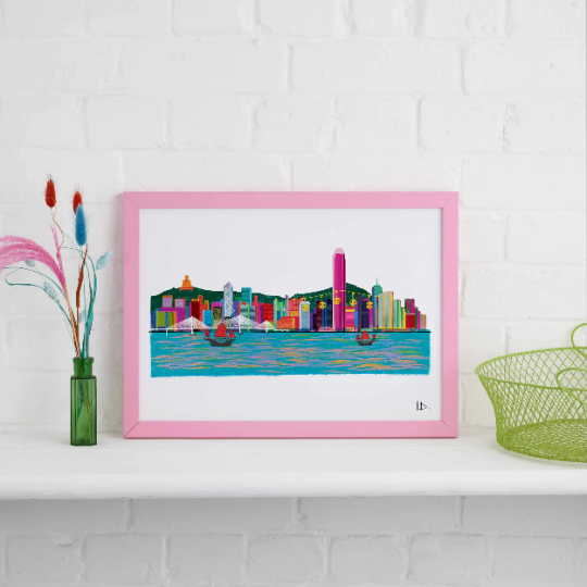 HONG KONG SKYLINE PRINT