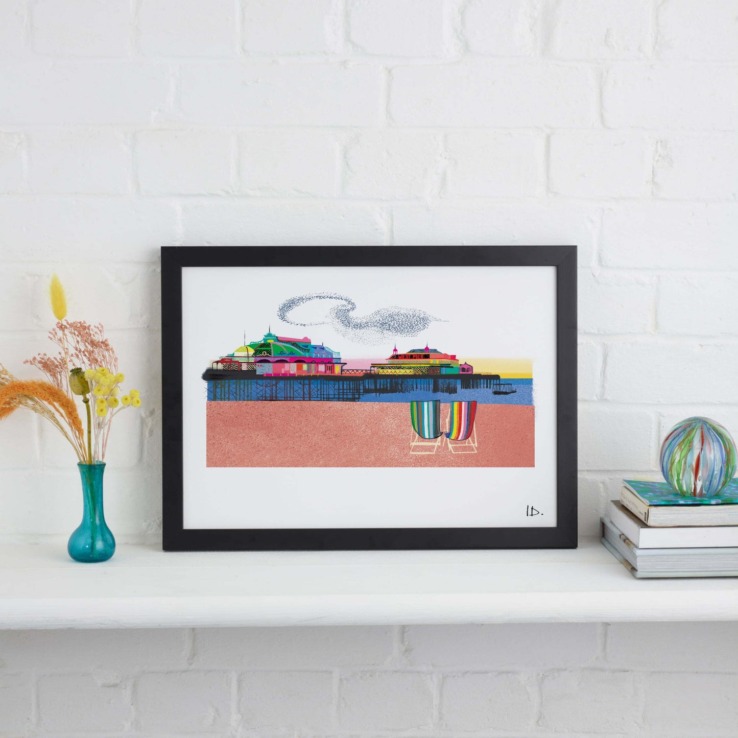 WEST PIER BEFORE THE FIRE PRINT