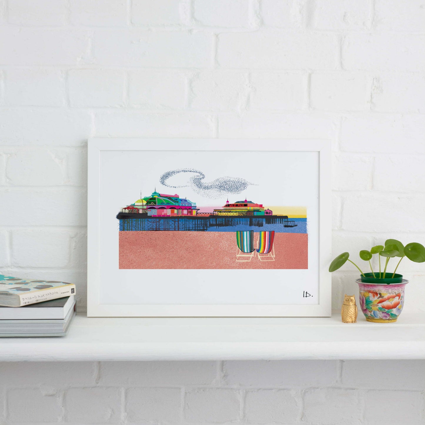 WEST PIER BEFORE THE FIRE PRINT