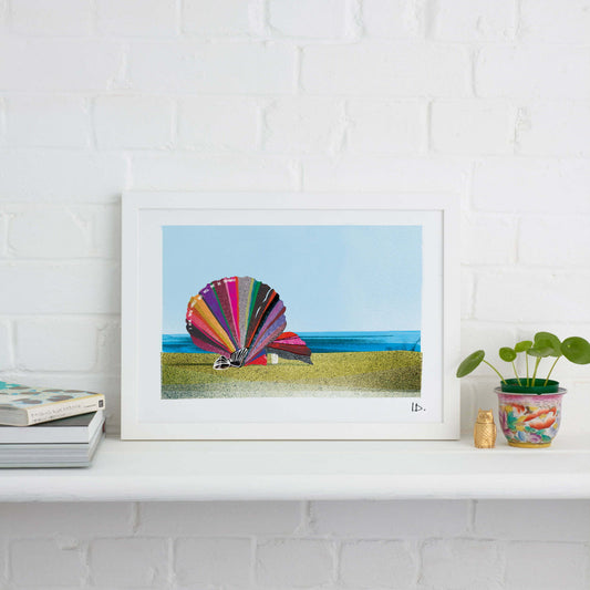 SCALLOP ON THE BEACH PRINT