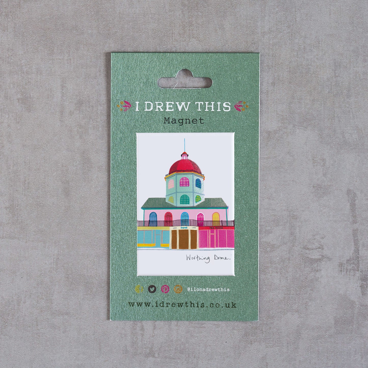 WORTHING DOME FRIDGE MAGNET, LMAG126