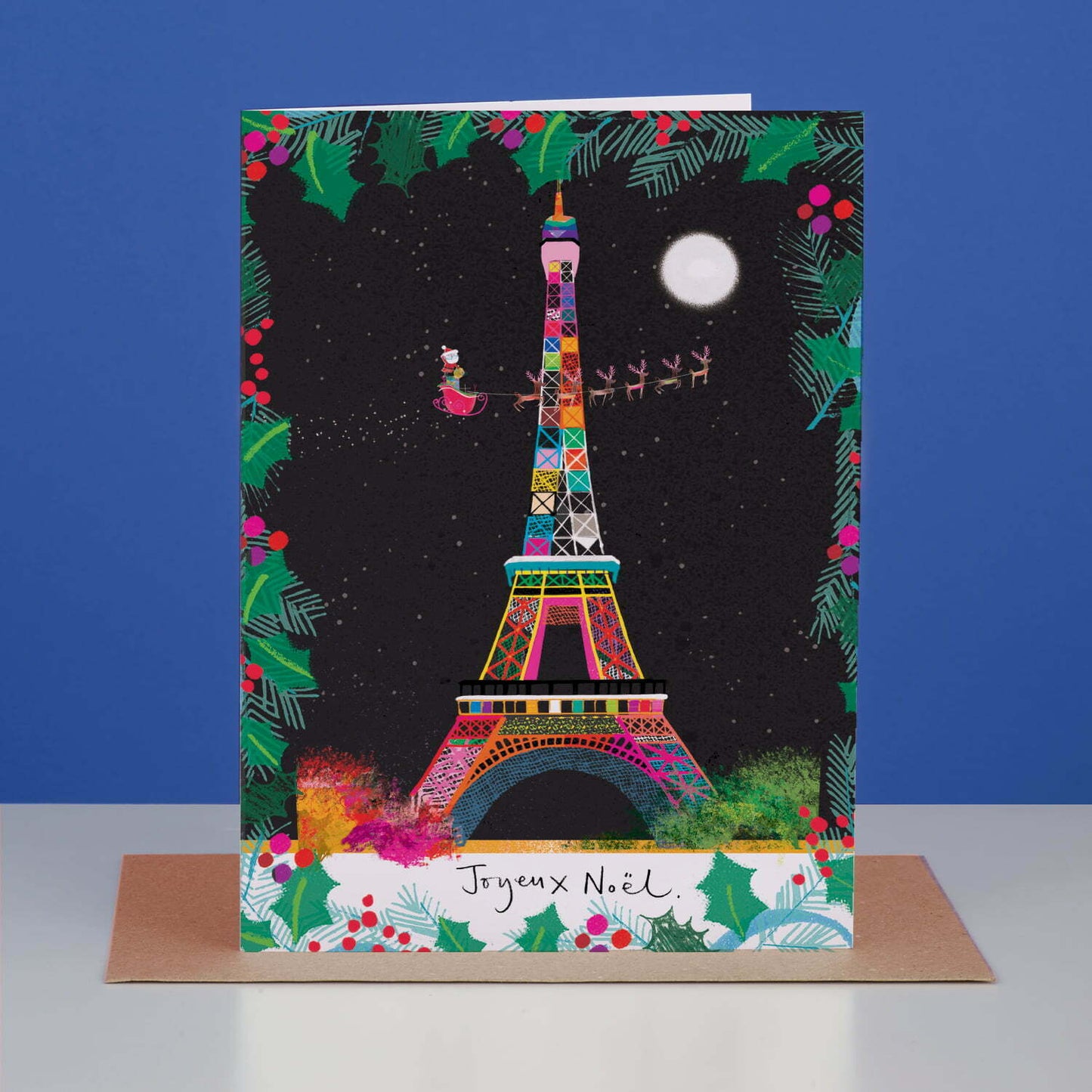 EIFFEL TOWER CHRISTMAS CARD