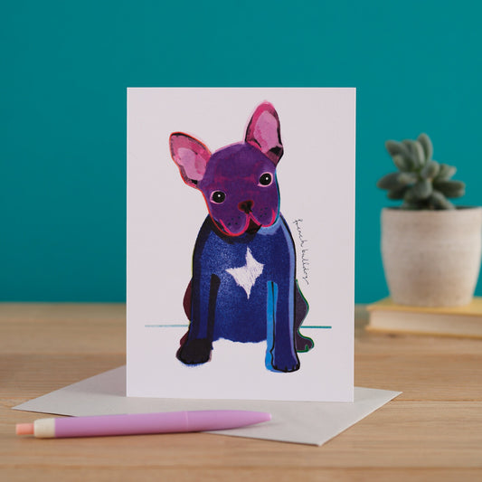 French Bulldog Dog Card, Dog Gift, I DREW DOGS, WF009