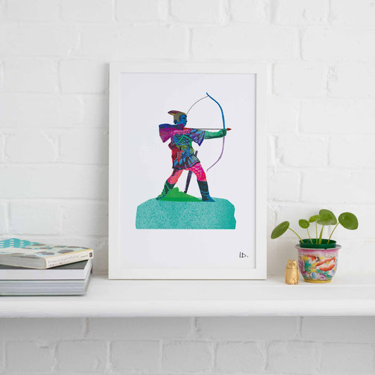 ROBIN HOOD STATUE, NOTTINGHAM PRINT