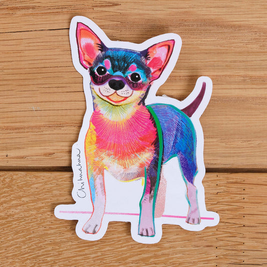 Chihuahua Dog Sticker, I DREW DOGS, Dog Stickers, Dog Gifts