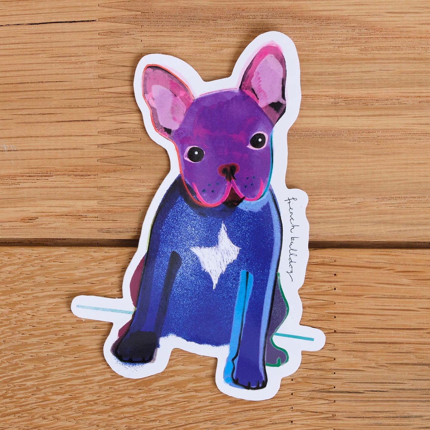 French Bulldog Dog Sticker, I DREW DOGS, Dog Stickers, Dog Gifts